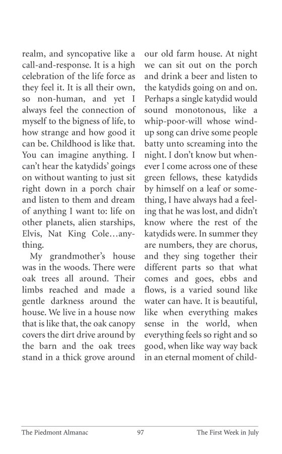 Essay: Oak Chorus
